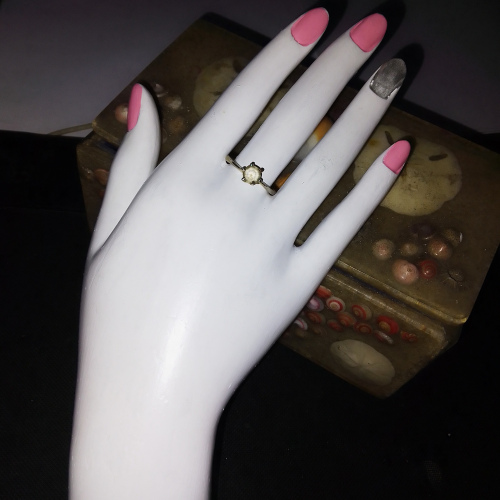 plain silver ring with yellow diamond