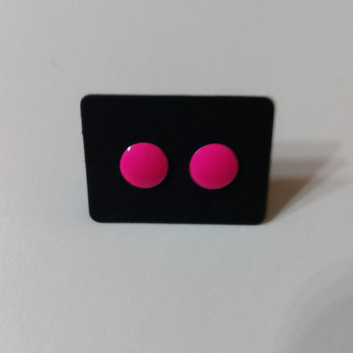 pink button studs