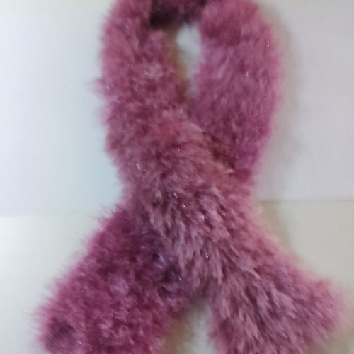 mauve pink fluffy scarf