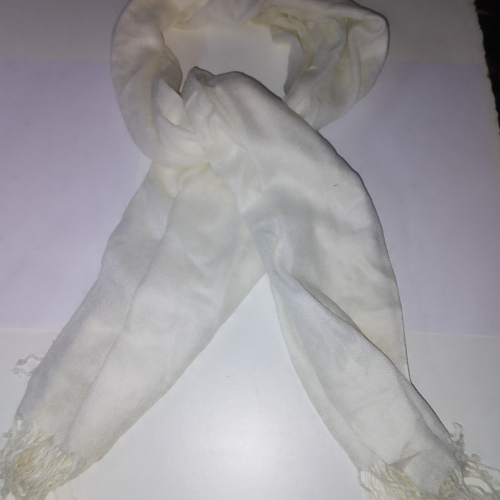 white cotton scarf